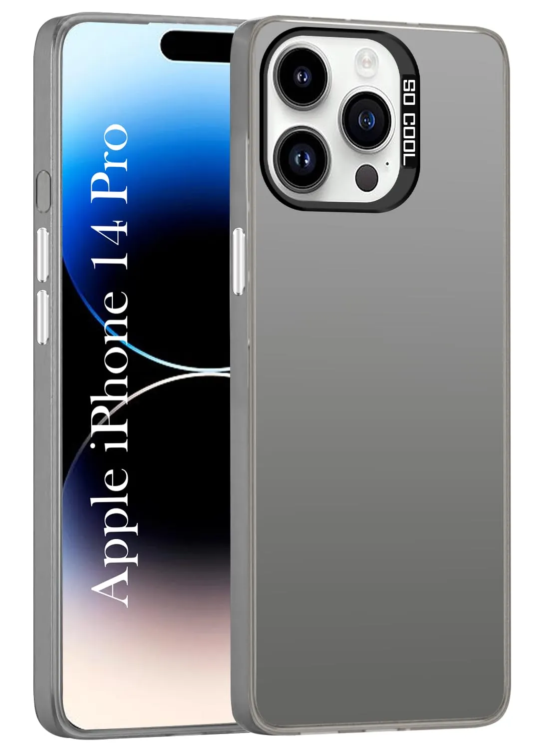 For Apple iPhone 14 Pro Hard Back Cover Case (Velvet Touch | Professional Glossy Finish | Camera Protection Bump) Rugged Grip