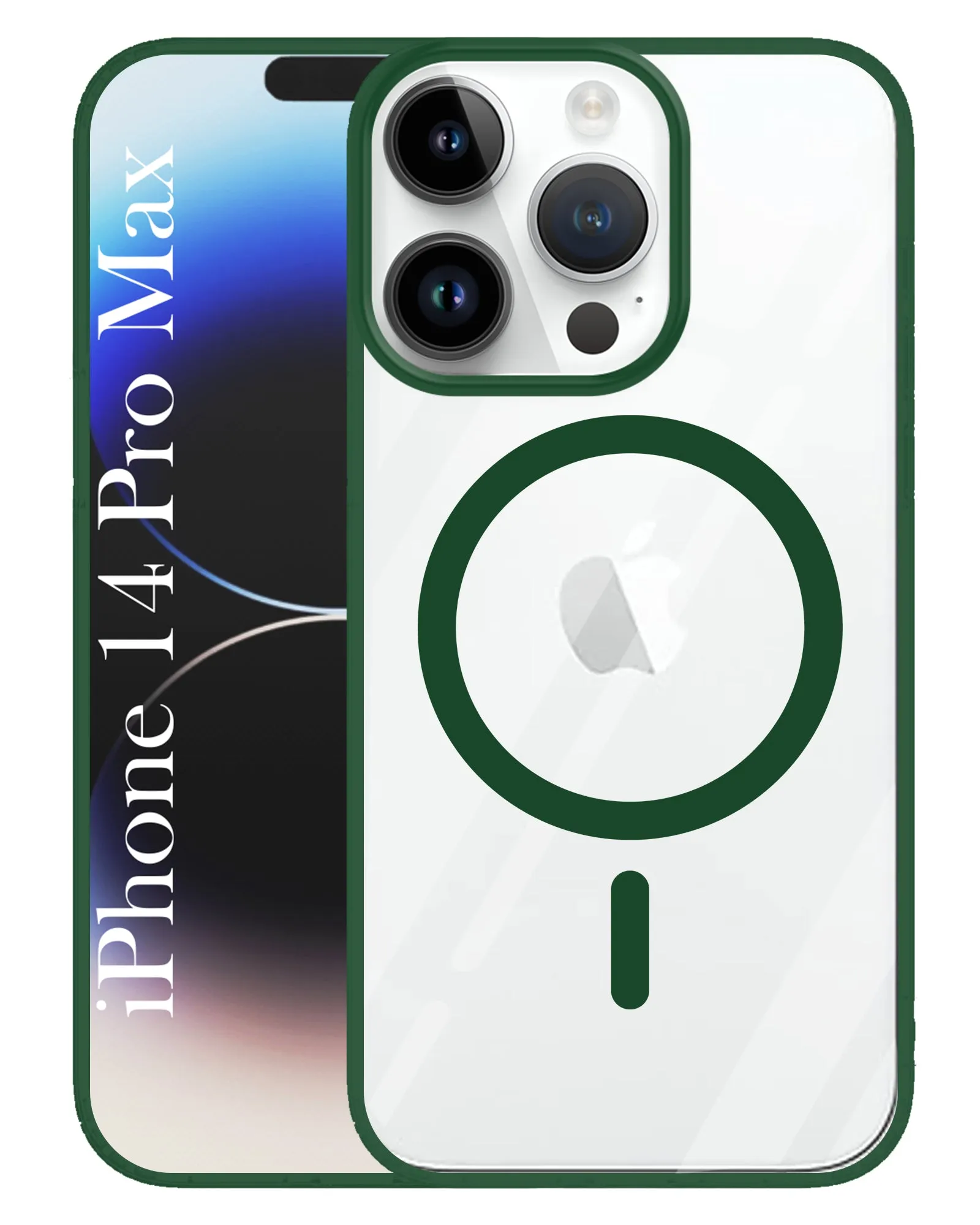 For Apple iPhone 14 Pro Max Back Cover Case (MagSafe Compatible Wireless Charging | Hybrid Camera Bump Protection | Shockproof Polycarbonate Material) Lightweight Frame