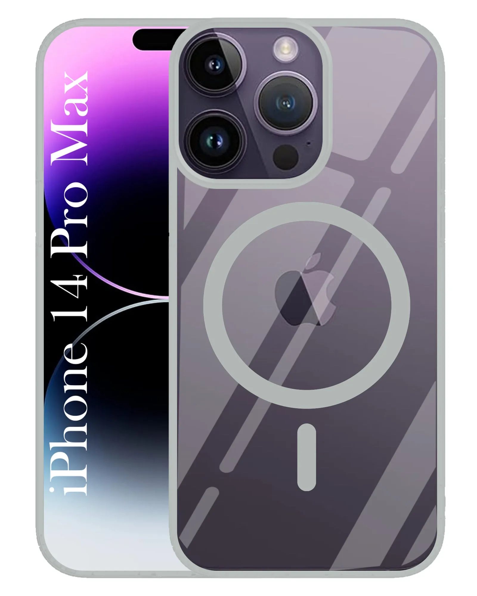 Elegant Build Texture For Apple iPhone 14 Pro Max Back Cover Case (MagSafe Compatible Wireless Charging | Hybrid Camera Bump Protection | Shockproof Polycarbonate Material)