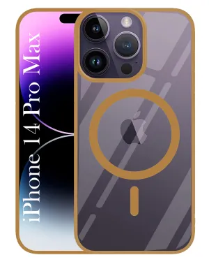 Cushioned Edge Scratch Guard For Apple iPhone 14 Pro Max Back Cover Case (MagSafe Compatible Wireless Charging | Hybrid Camera Bump Protection | Shockproof Polycarbonate Material)