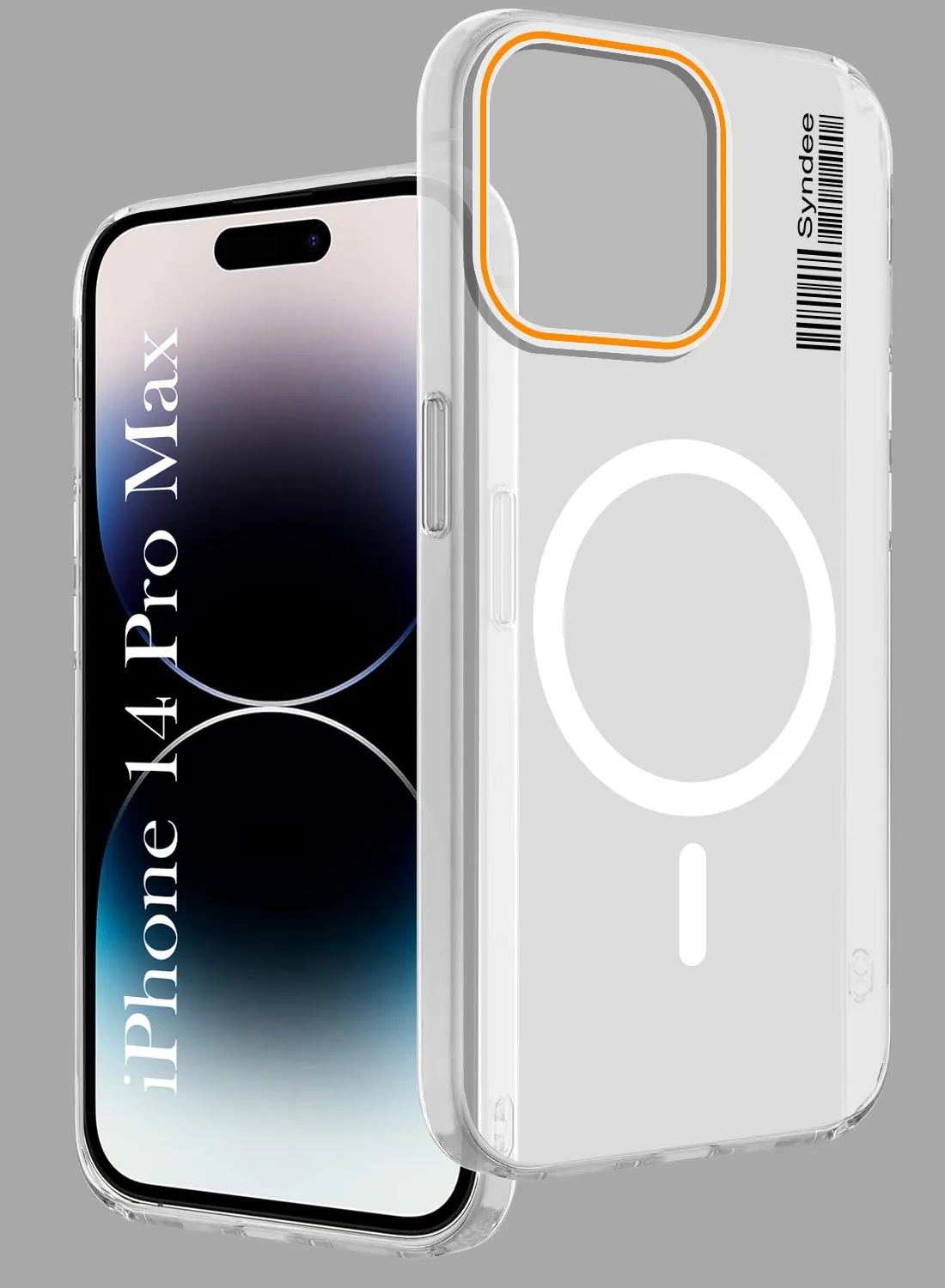 For Apple iPhone 14 Pro Max Back Cover Case (Soft Touch | Camera Bump Protection | MagSafe Compatible | Matte Finish) Rugged Detail Layer Rugged Look