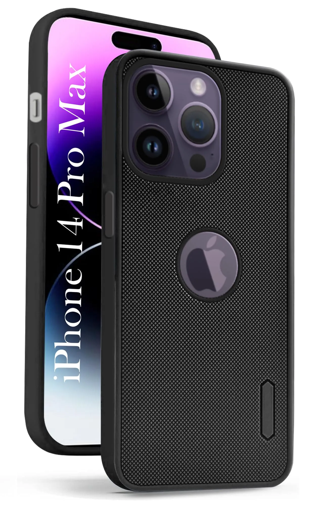 For Apple iPhone 14 Pro Max Back Cover Case (Textured Grip Design | Camera Protetion | Slim and Light Weight | Soft Touch and Feel) Modern Edge Layer Shock Surface Layer