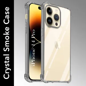 For Apple iPhone 14 Pro (Shockproof Crystal Clear Case |  Drop & Camera Protection | Hard Polycarbonate) Lightweight Shell Minimal Surface