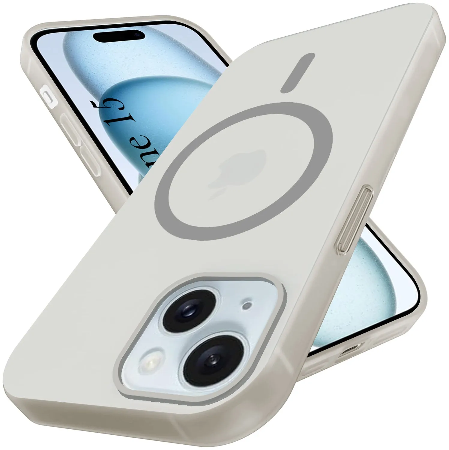 Portable Accessory For Apple iPhone 15 Back Cover Case (Frosted Matte Feel | MagSafe Compatible Wireless Charging | Polycarbonate Material)