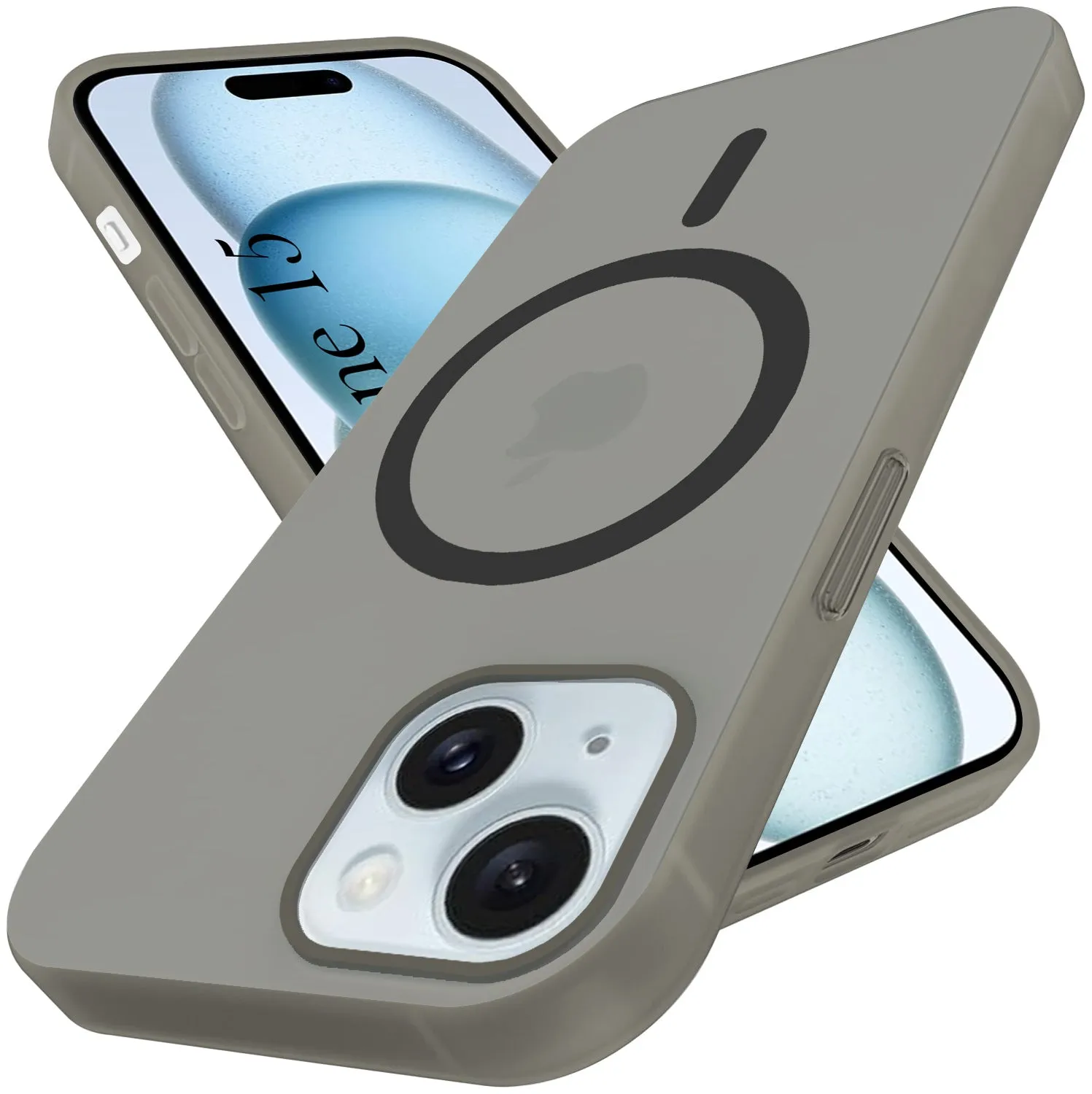 Polished Detail Edge For Apple iPhone 15 Back Cover Case (Frosted Matte Feel | MagSafe Compatible Wireless Charging | Polycarbonate Material)