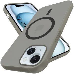 Polished Detail Edge For Apple iPhone 15 Back Cover Case (Frosted Matte Feel | MagSafe Compatible Wireless Charging | Polycarbonate Material)