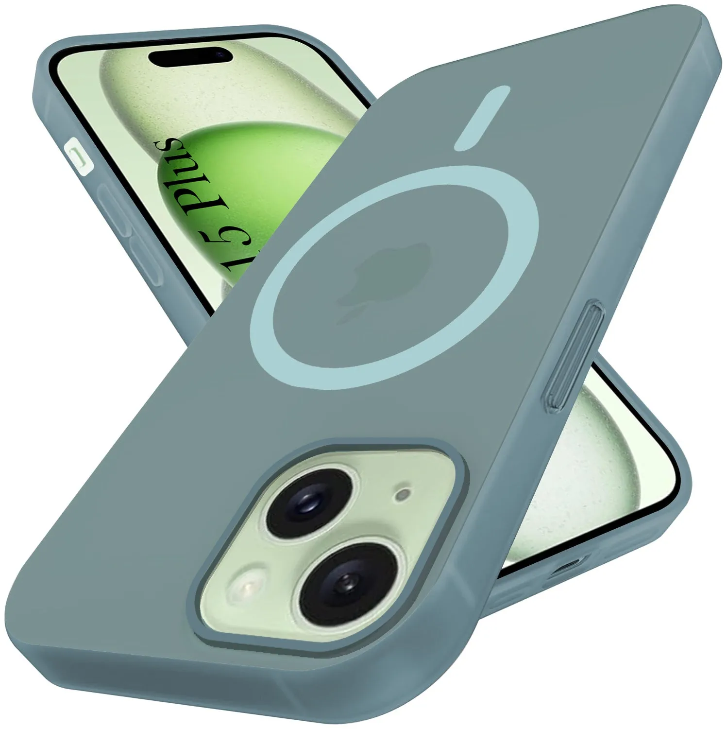 Soft coating For Apple iPhone 15 Plus Back Cover Case (Frosted Matte Feel | MagSafe Compatible Wireless Charging | Polycarbonate Material)