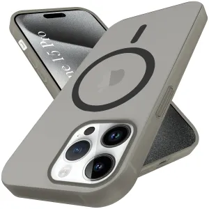 Elegant Appearance For Apple iPhone 15 Pro Back Cover Case (Frosted Matte Feel | MagSafe Compatible Wireless Charging | Polycarbonate Material)