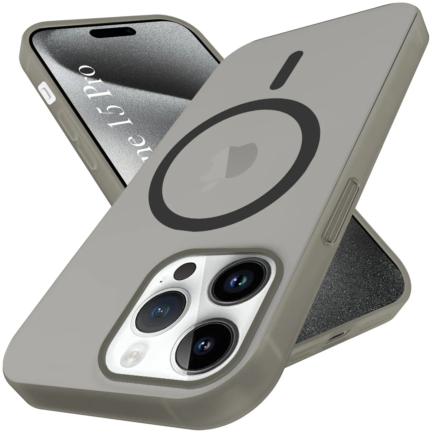 Elegant Appearance For Apple iPhone 15 Pro Back Cover Case (Frosted Matte Feel | MagSafe Compatible Wireless Charging | Polycarbonate Material)