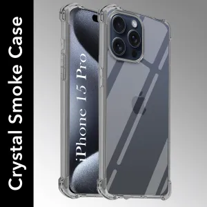 For Apple iPhone 15 Pro Back Cover (Shockproof Crystal Clear Case |  Drop & Camera Protection | Hard Polycarbonate) Water shield Classic Design