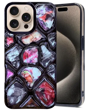 For Apple iPhone 15 Pro Max Back Cover Case ( Dual Design Glitter Sparkle and Detachable Diamond Print Case | Soft and Flexible) Light Edge Creative Pattern