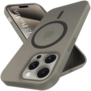 For Apple iPhone 15 Pro Max Back Cover Case  (Frosted Matte Feel | MagSafe Compatible Wireless Charging | Polycarbonate Material) Frosted Finish