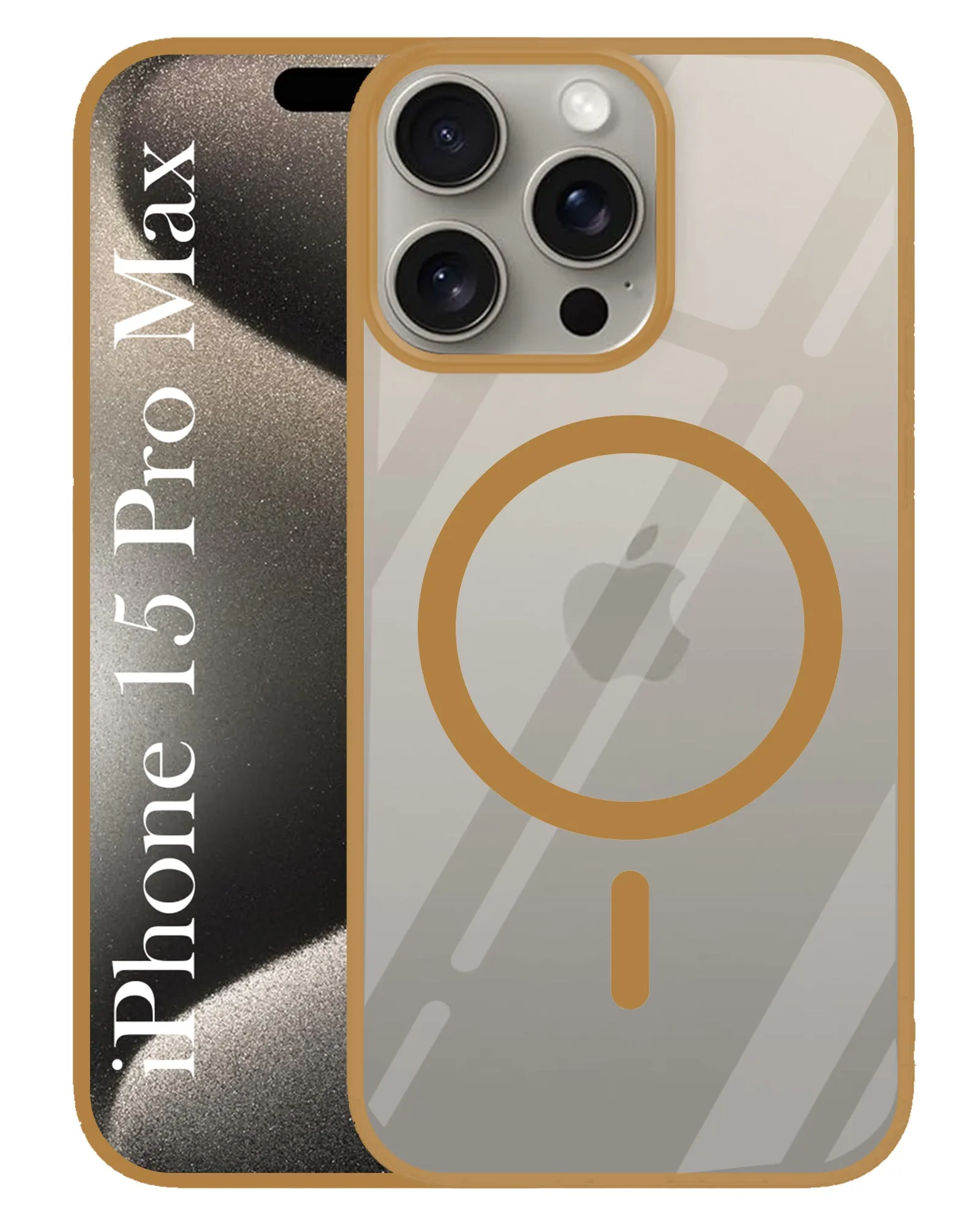 For Apple iPhone 15 Pro Max Back Cover Case (MagSafe Compatible Wireless Charging | Hybrid Camera Bump Protection | Shockproof Polycarbonate Material) Hard Plastic Heat resistant