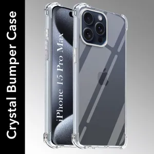 Sleek Detail For Apple iPhone 15 Pro Max Back Cover (Shockproof Crystal Clear Case |  Drop & Camera Protection | Hard Polycarbonate)