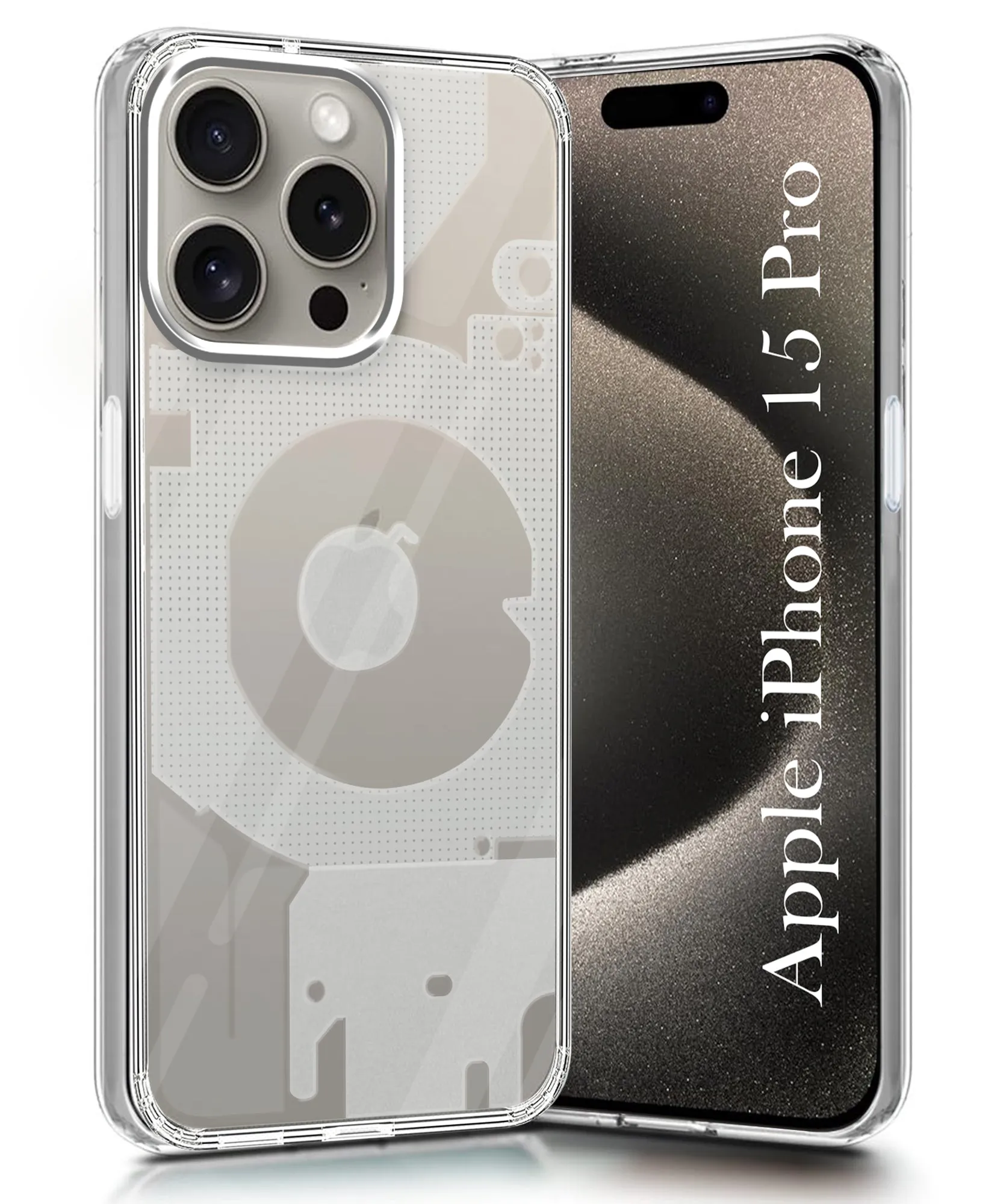 Soft Pattern Layer For Apple iPhone 15 Pro (Silicone Matte Shockproof Case with Camera Protection | Soft and Flexible | Transparent)