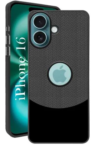 For Apple iPhone 16 Back Cover Case (Elegant PU Leather Finish | Premium Minimalist Professional | Camera Protection Bump) Comfort Edge Layer