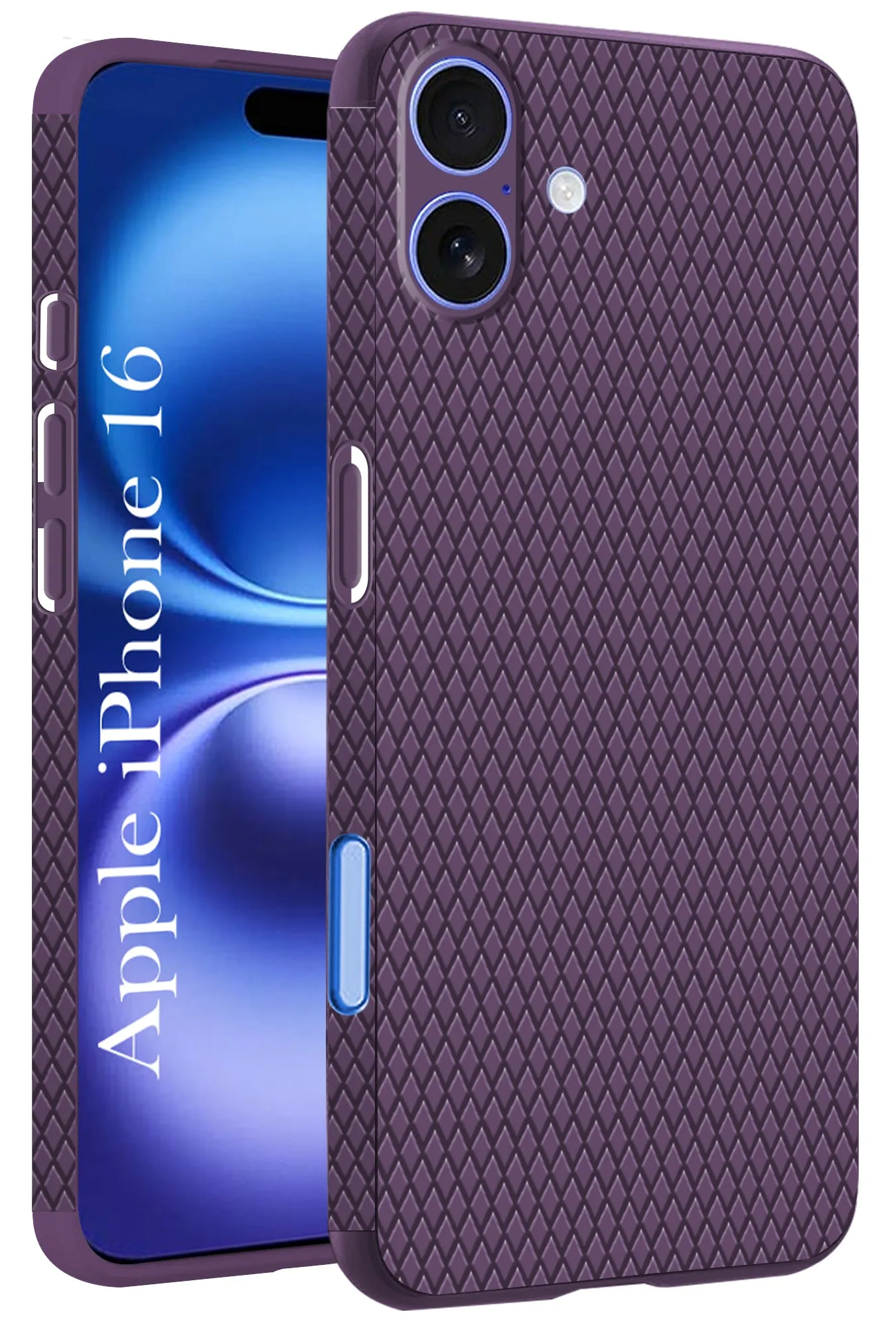 For Apple iPhone 16 Back Cover Case (Liquid Silicone | Side Grip | Camera Protection) Smooth Feel Surface