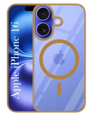 For Apple iPhone 16  Back Cover Case (MagSafe Compatible Wireless Charging | Hybrid Camera Bump Protection | Shockproof Polycarbonate Material) Functional Design Creative Form