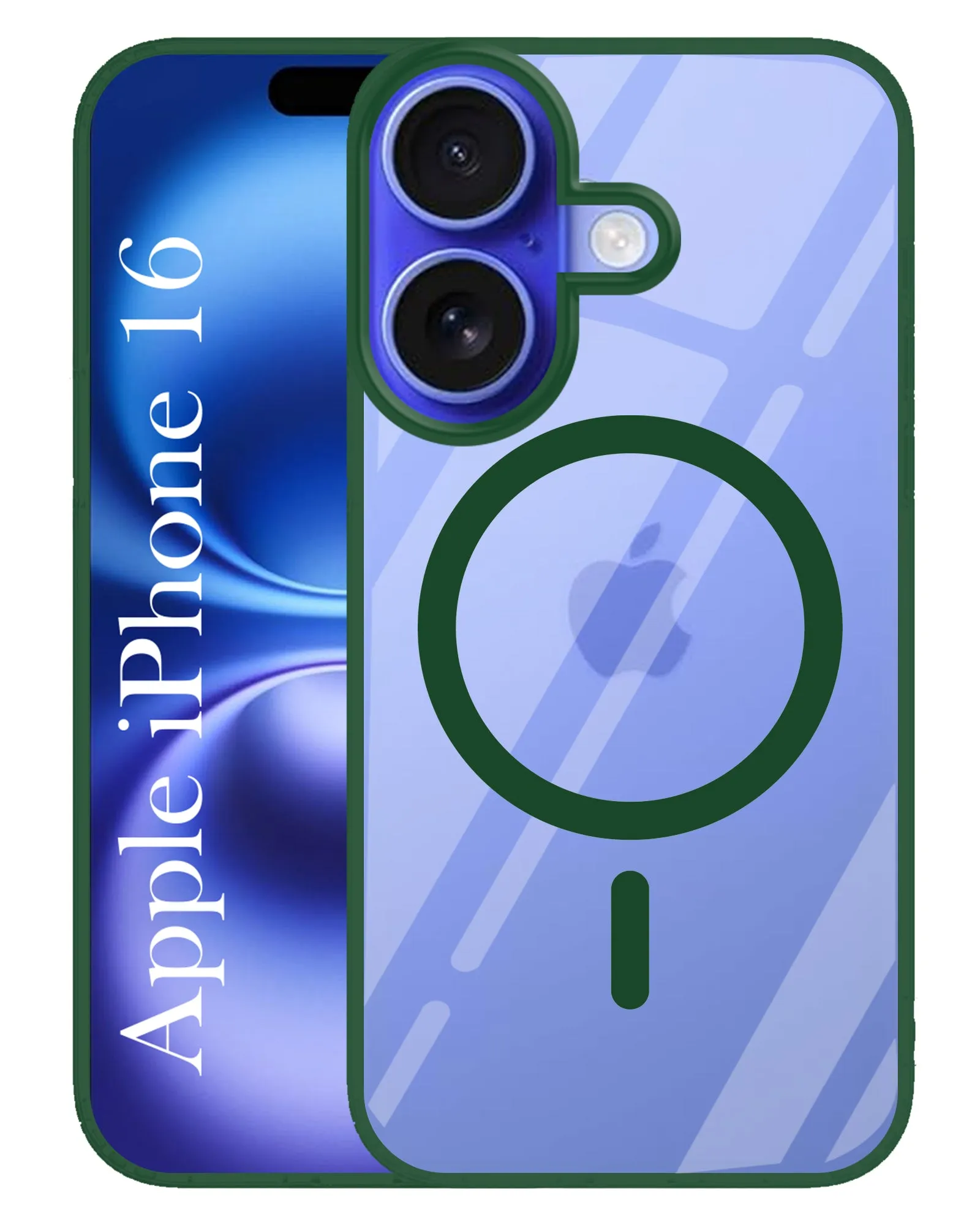 For Apple iPhone 16  Back Cover Case (MagSafe Compatible Wireless Charging | Hybrid Camera Bump Protection | Shockproof Polycarbonate Material) Minimal Cover Minimal Surface Layer