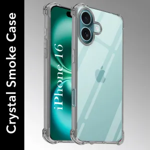 For Apple iPhone 16 Back Cover (Shockproof Crystal Clear Case |  Drop & Camera Protection | Hard Polycarbonate) Ergonomic Texture Stylish Aesthetic