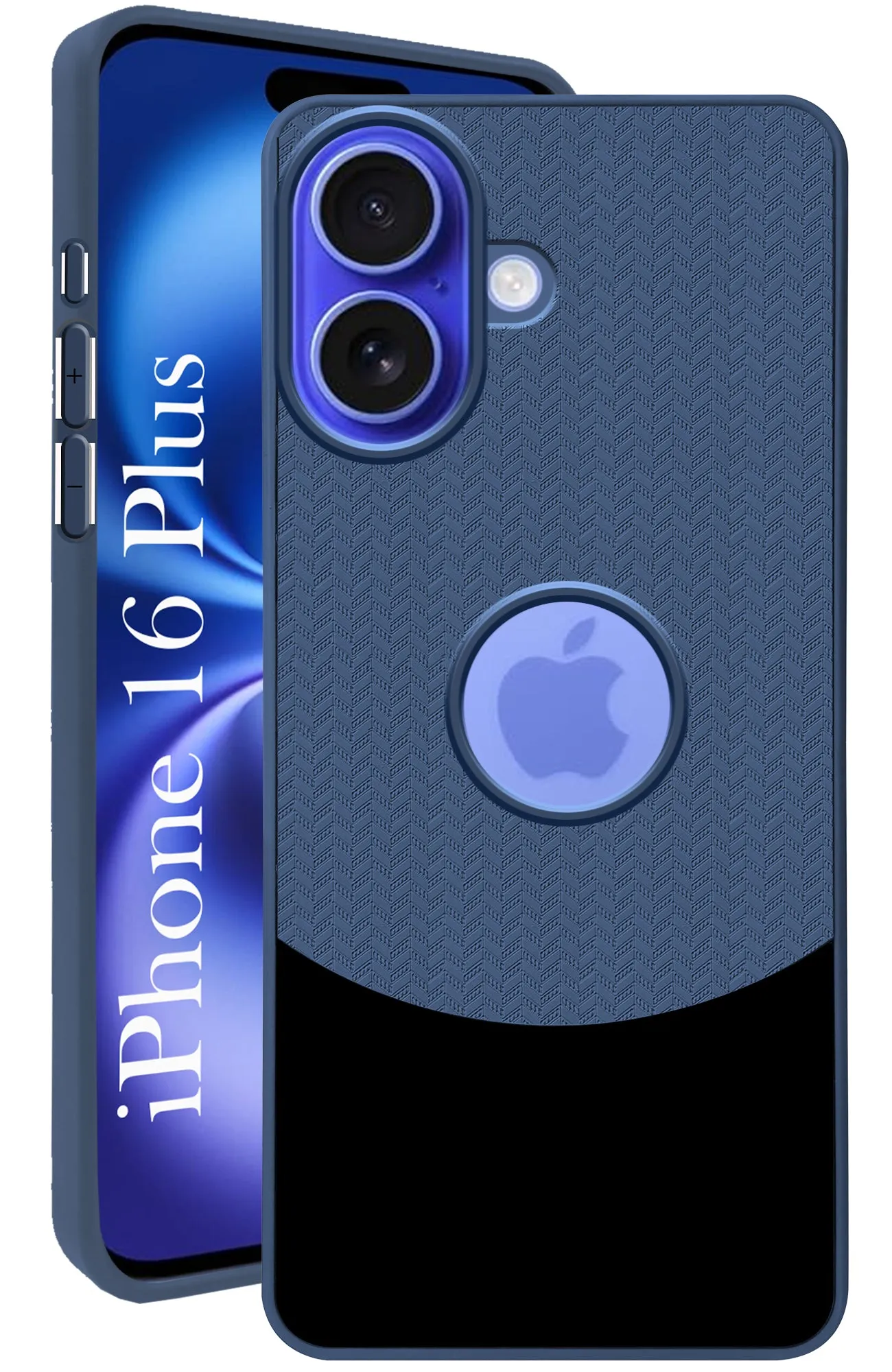 Clear Design Comfort Finish For Apple iPhone 16 Plus Back Cover Case (Elegant PU Leather Finish | Premium Minimalist Professional | Camera Protection Bump)