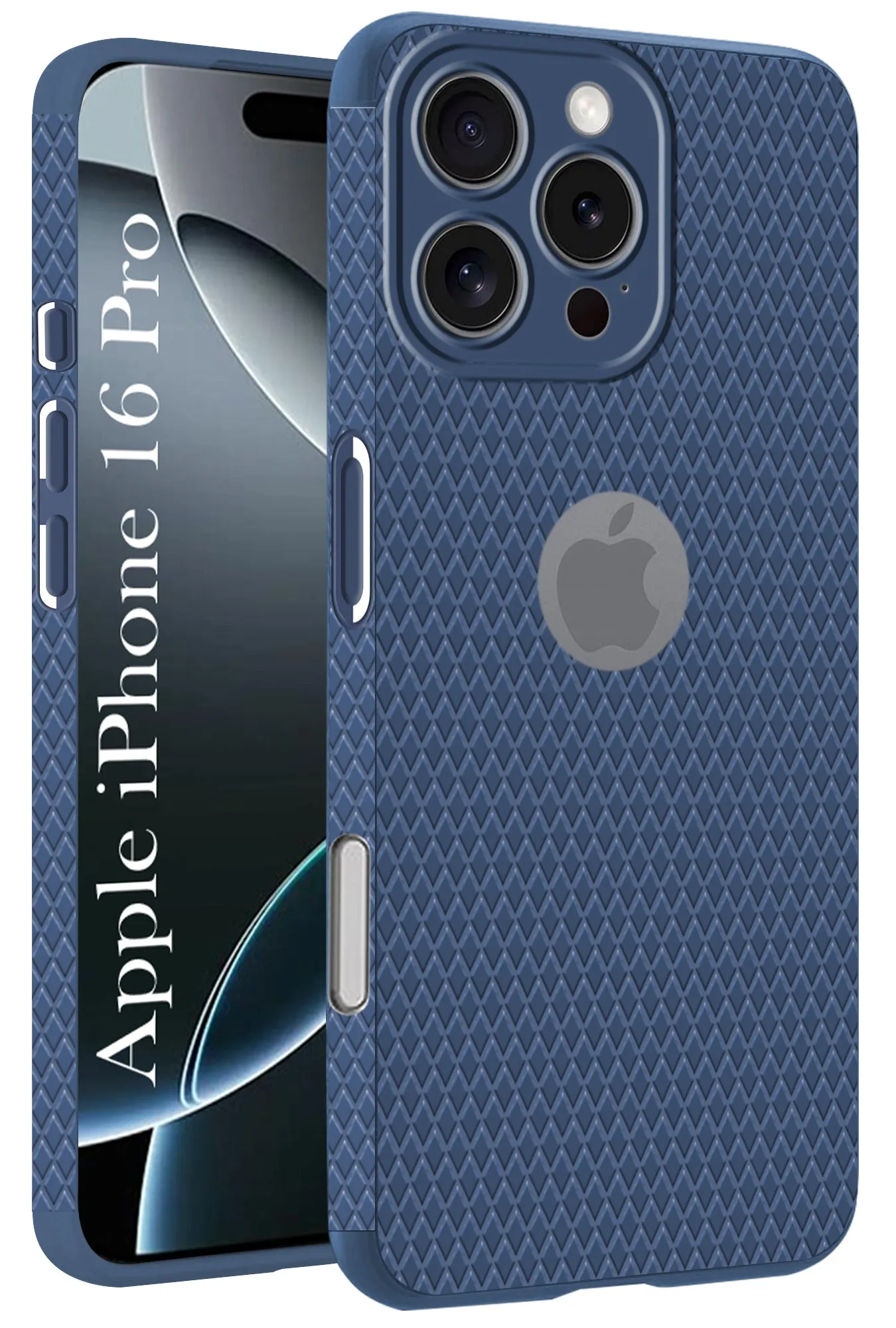 Flexible Feel Protective Corner For Apple iPhone 16 Pro Back Cover Case (Liquid Silicone | Side Grip | Camera Protection)