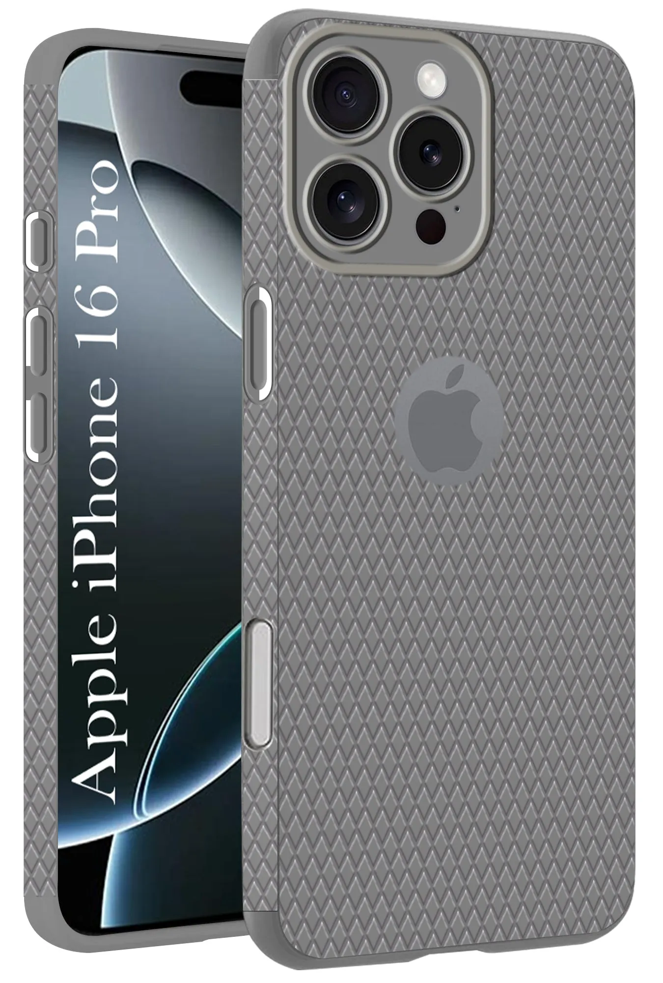 Anti scratch For Apple iPhone 16 Pro Back Cover Case (Liquid Silicone | Side Grip | Camera Protection)