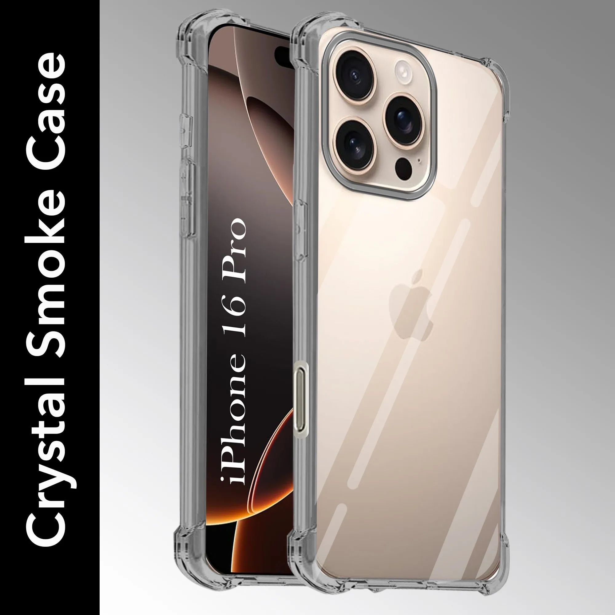 For Apple iPhone 16 Pro  Back Cover (Shockproof Crystal Clear Case |  Drop & Camera Protection | Hard Polycarbonate) Urban Style