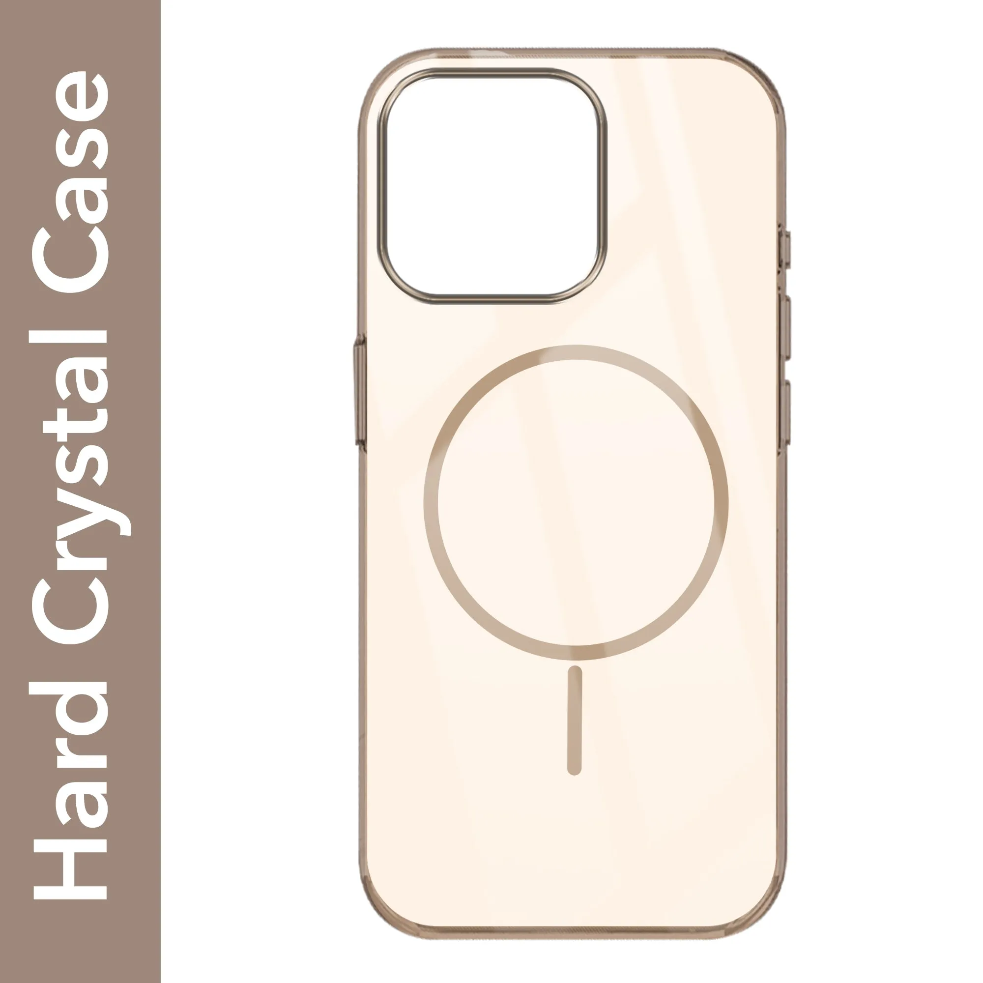 For Apple iPhone 16 Pro Max Back Cover Case (Crystal Clear Case | MagSafe Wireless Charging Support | Hard Anti Yellow | Camera Protection Bump) Rugged Frame