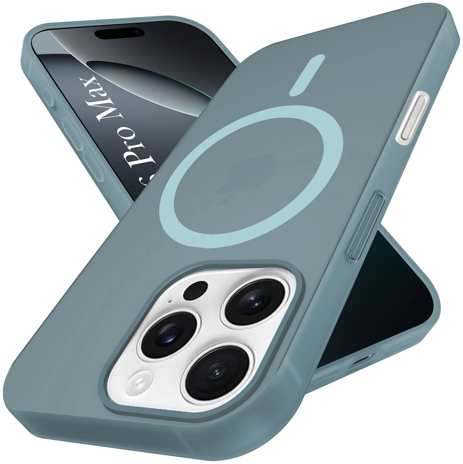 For Apple iPhone 16 Pro Max Back Cover Case (Frosted Matte Feel | MagSafe Compatible Wireless Charging | Polycarbonate Material) Comfort Pattern Texture