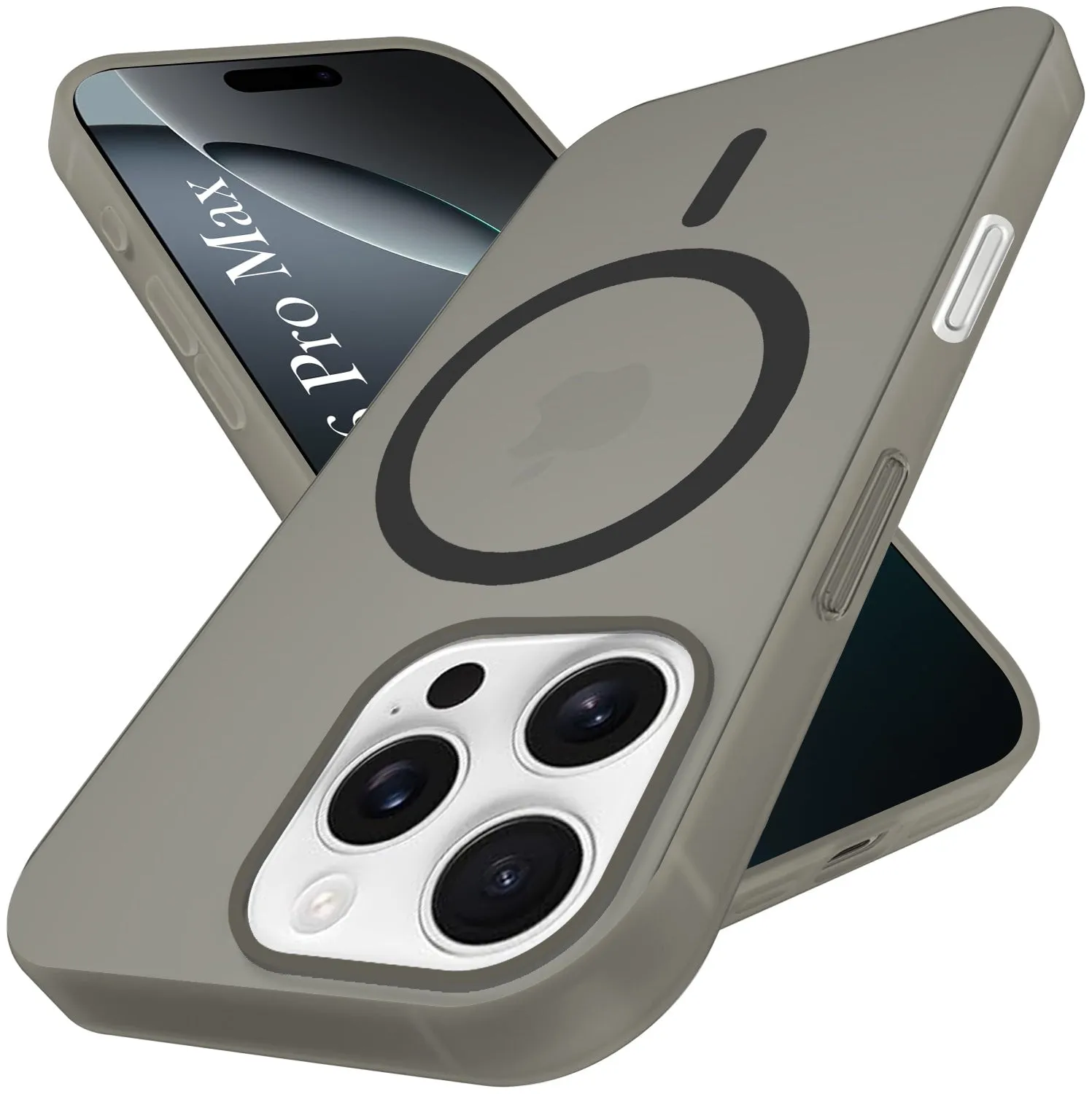 For Apple iPhone 16 Pro Max Back Cover Case (Frosted Matte Feel | MagSafe Compatible Wireless Charging | Polycarbonate Material) Flexible Detail Design Smooth Look