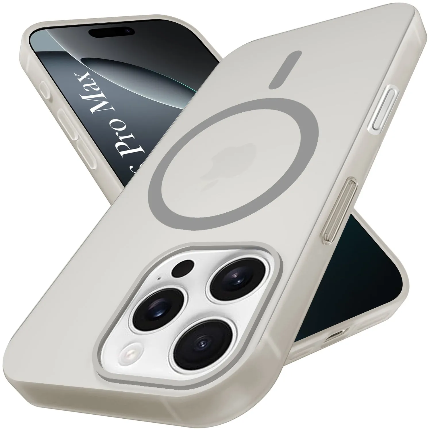 For Apple iPhone 16 Pro Max Back Cover Case (Frosted Matte Feel | MagSafe Compatible Wireless Charging | Polycarbonate Material) Premium Edge Design