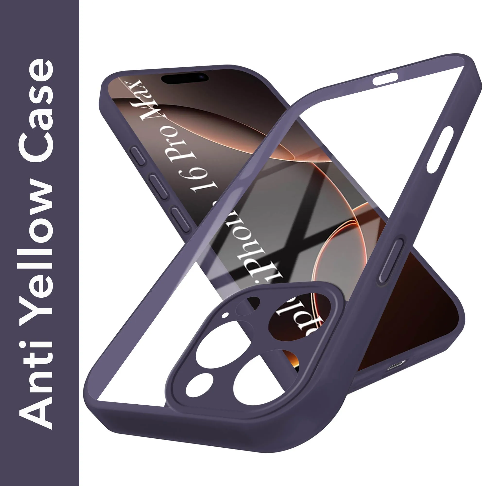 For Apple iPhone 16 Pro Max Back Cover Case (Lifetime Anti Yellow | Anti Scratch | Crystal Clear Shockproof) Urban Accessory High-End Detail