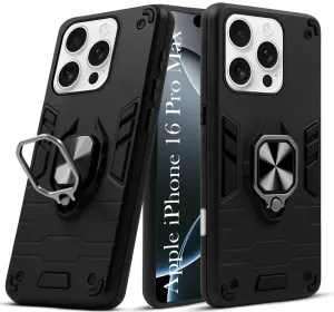 For Apple iPhone 16 Pro Max Back Cover Case (Shockproof Polycarbonate Dual Layer Hybrid Armor) Everyday Use Ergonomic grip