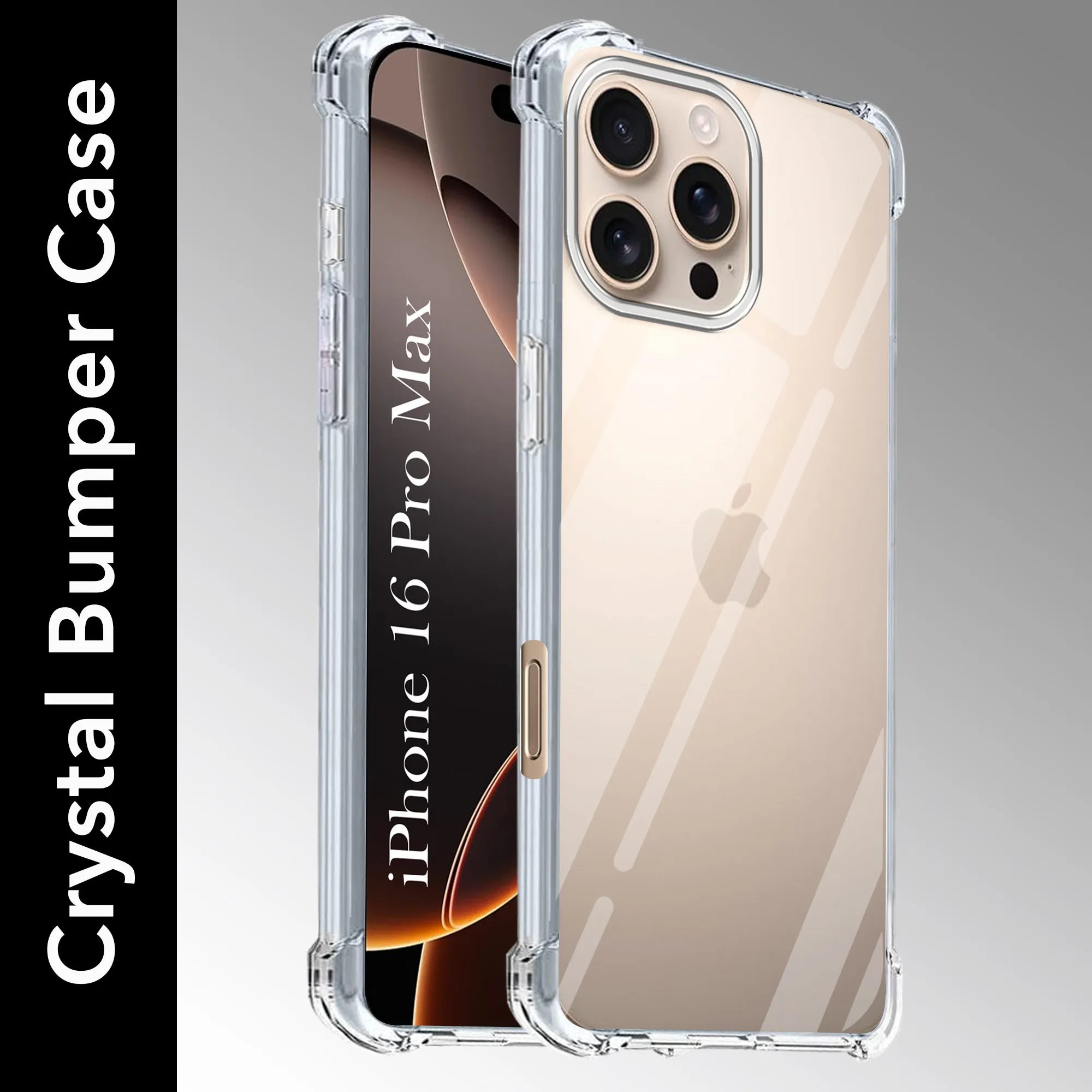 Smooth Fit Professional Look For Apple iPhone 16 Pro Max Back Cover (Shockproof Crystal Clear Case |  Drop & Camera Protection | Hard Polycarbonate)