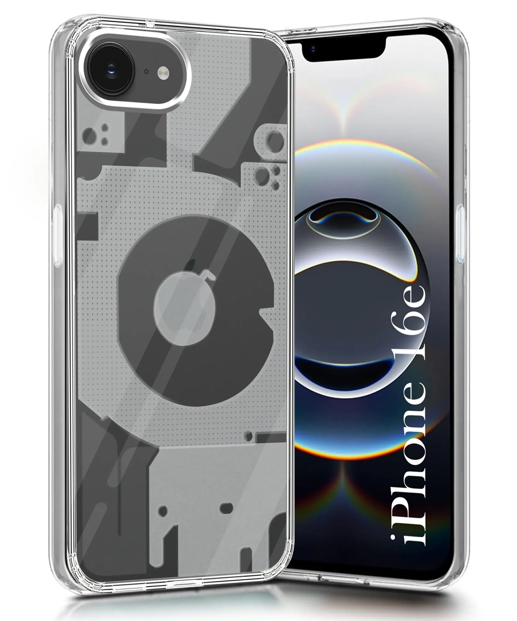 For Apple iPhone 16e Back Cover (Silicone Matte Shockproof Case with Camera Protection | Soft and Flexible | Transparent) Pocket Friendly