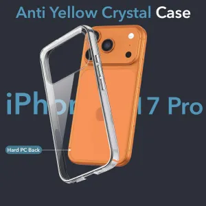 For Apple iPhone 17 Pro Back Cover Case (Sleek Hard Crystal | Shockproof and Camera Protection) Modern Edge Layer Protective Build