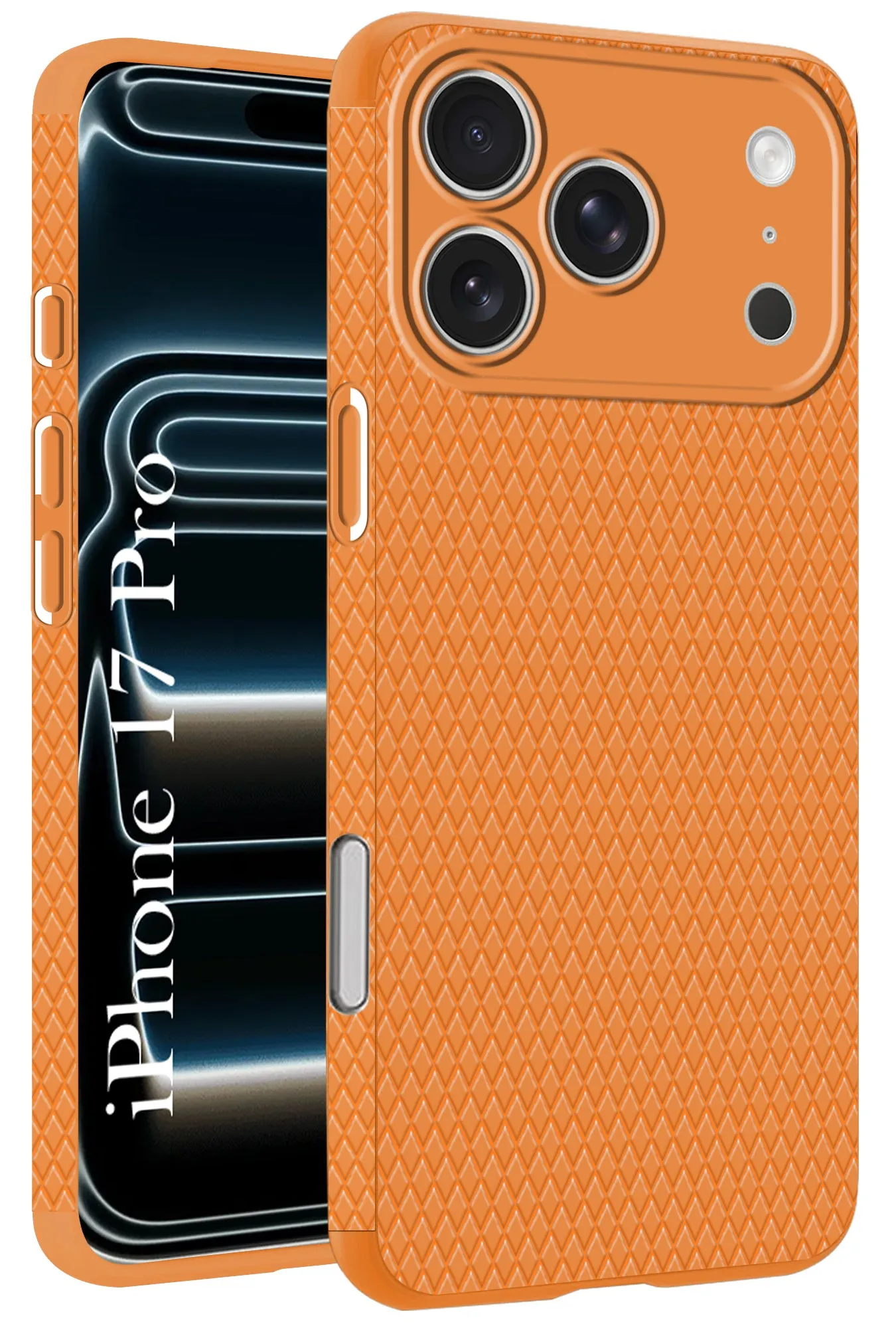 Smooth Coating Smooth Shield For Apple iPhone 17 Pro Back Cover Case(Camera Protection | Side Grip Texture | Soft and Flexible)