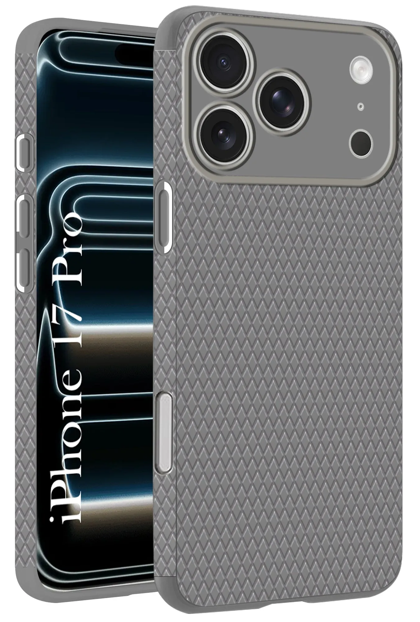 Soft Cushion For Apple iPhone 17 Pro Back Cover Case(Camera Protection | Side Grip Texture | Soft and Flexible)