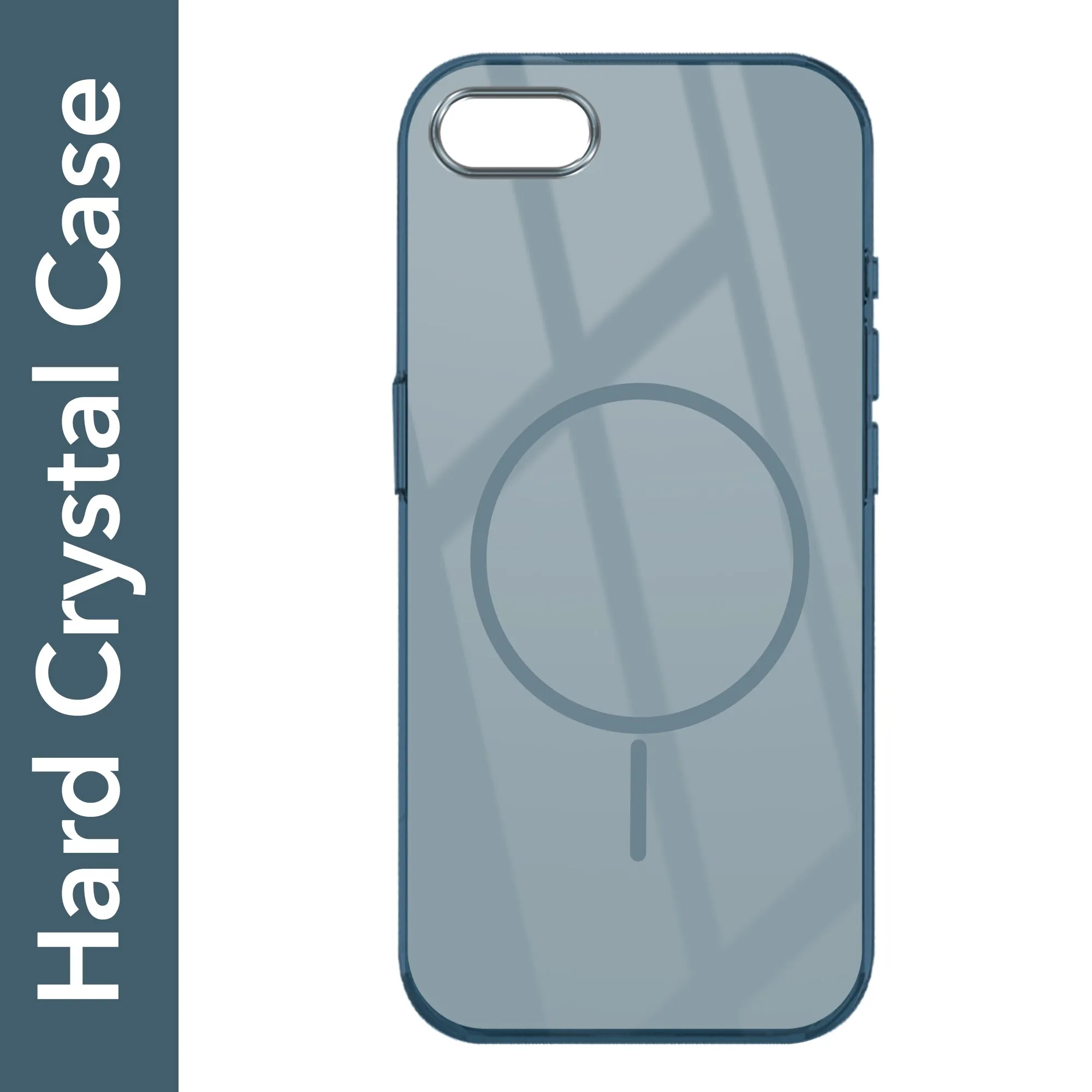 Matte Look Design Rugged Edge For Apple iPhone 7 | iPhone 8 Back Cover Case (Crystal Clear Case | MagSafe Wireless Charging Support | Hard Anti Yellow | Camera Protection Bump)