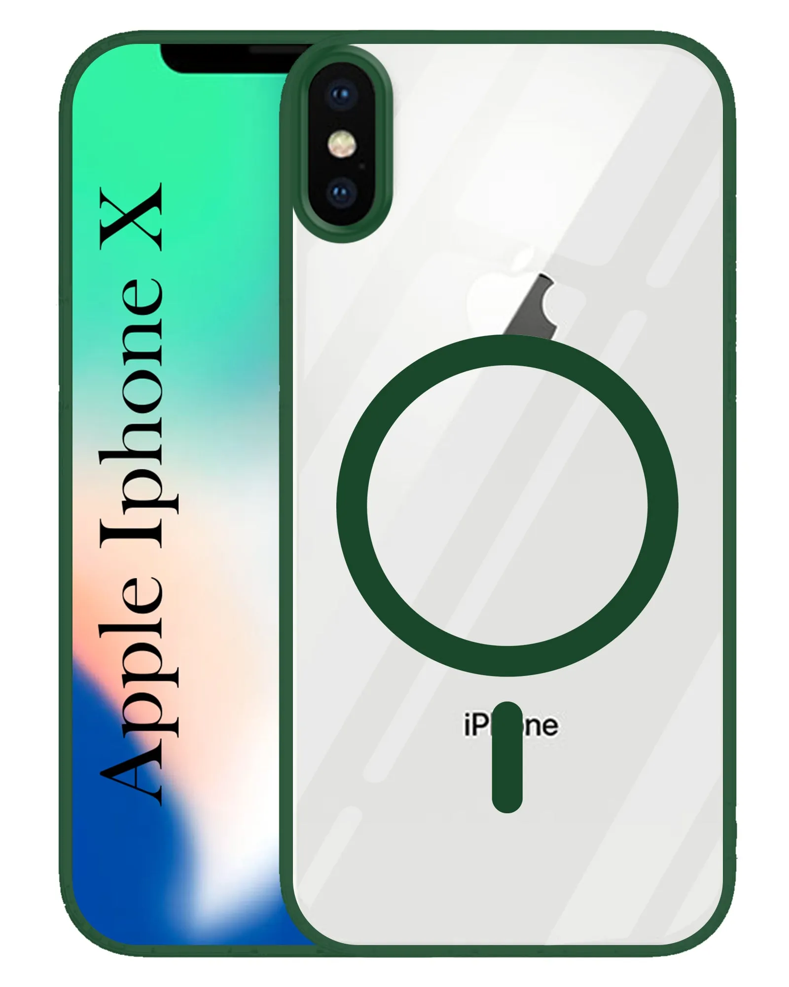 For Apple iPhone X Back Cover Case (MagSafe Compatible Wireless Charging | Hybrid Camera Bump Protection | Shockproof Polycarbonate Material) Minimal Edge