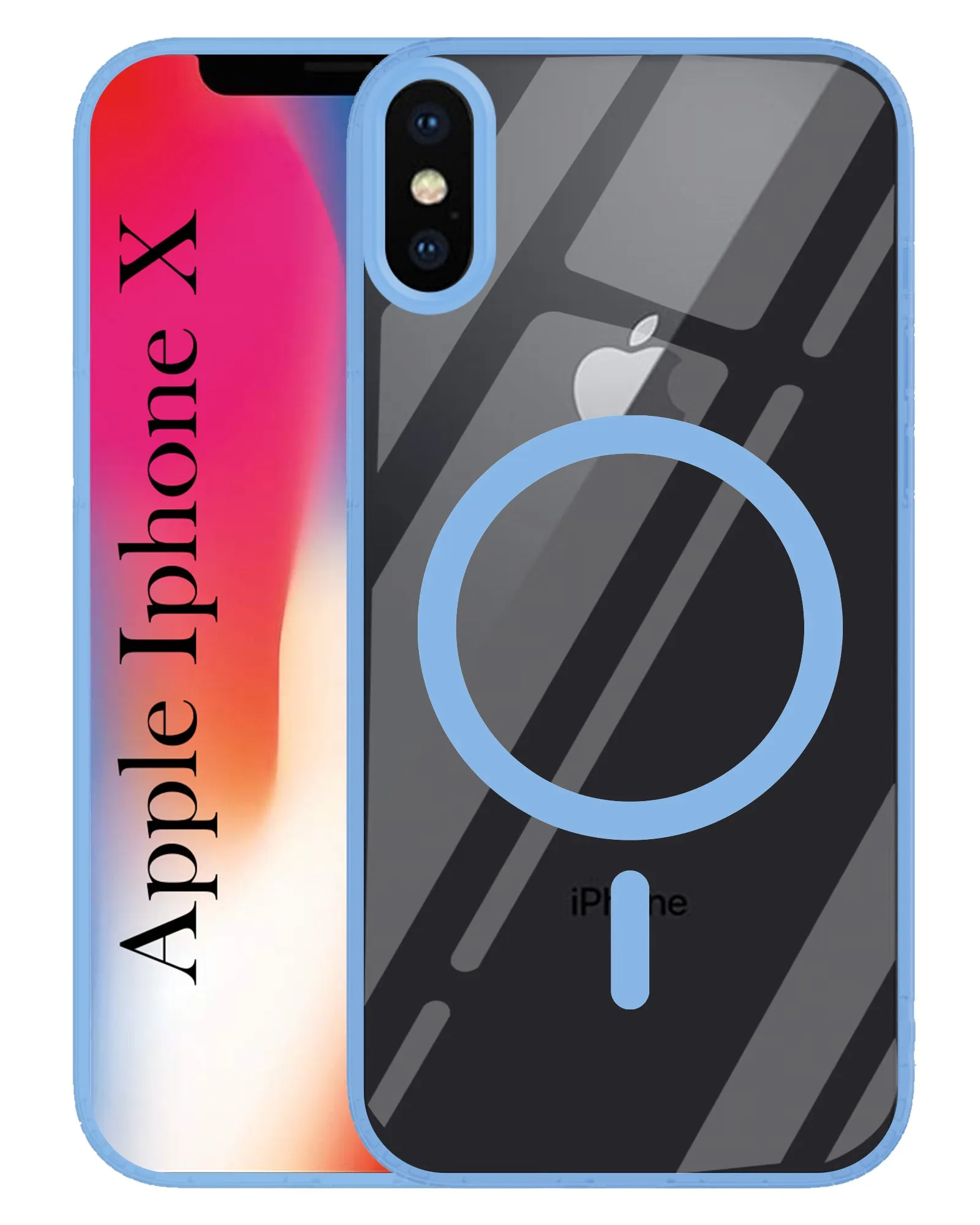 For Apple iPhone X Back Cover Case (MagSafe Compatible Wireless Charging | Hybrid Camera Bump Protection | Shockproof Polycarbonate Material) Protective Structure Smooth Form