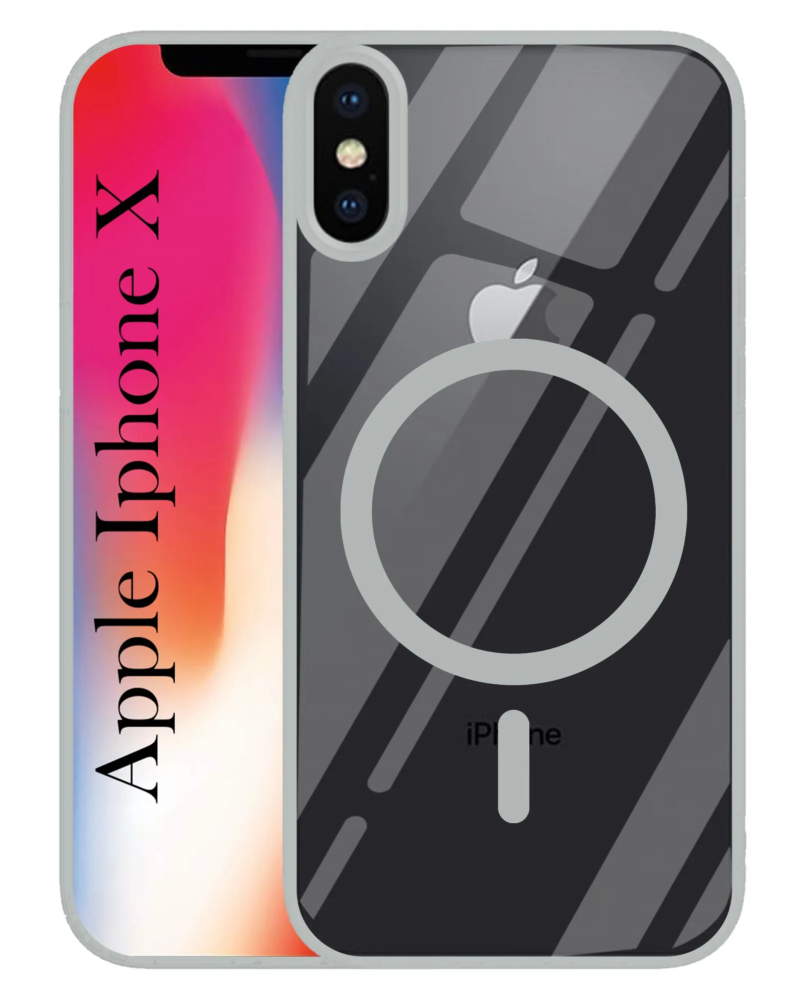 Hybrid Build For Apple iPhone X Back Cover Case (MagSafe Compatible Wireless Charging | Hybrid Camera Bump Protection | Shockproof Polycarbonate Material)