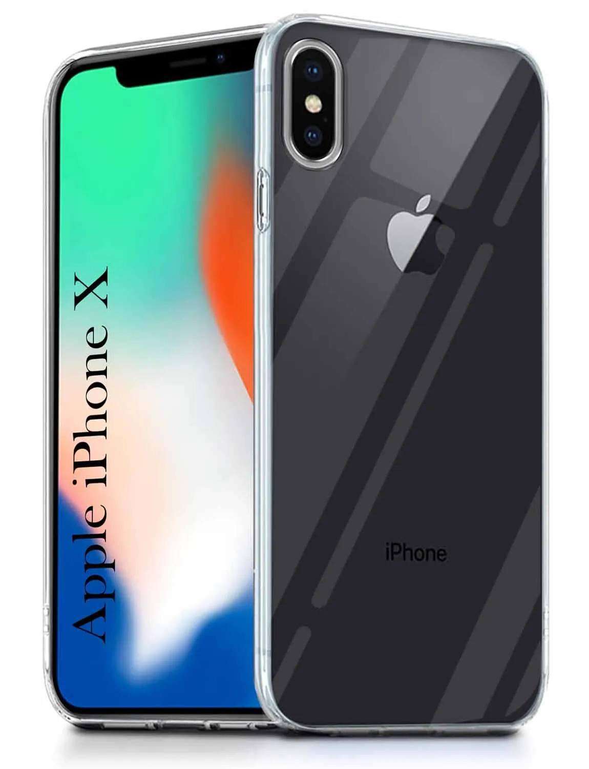 Rugged Grip For Apple iPhone X Back Cover (Silicone Clear Shockproof Case with Camera Protection | Soft and Flexible | Transparent)