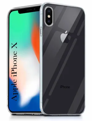 Rugged Grip For Apple iPhone X Back Cover (Silicone Clear Shockproof Case with Camera Protection | Soft and Flexible | Transparent)