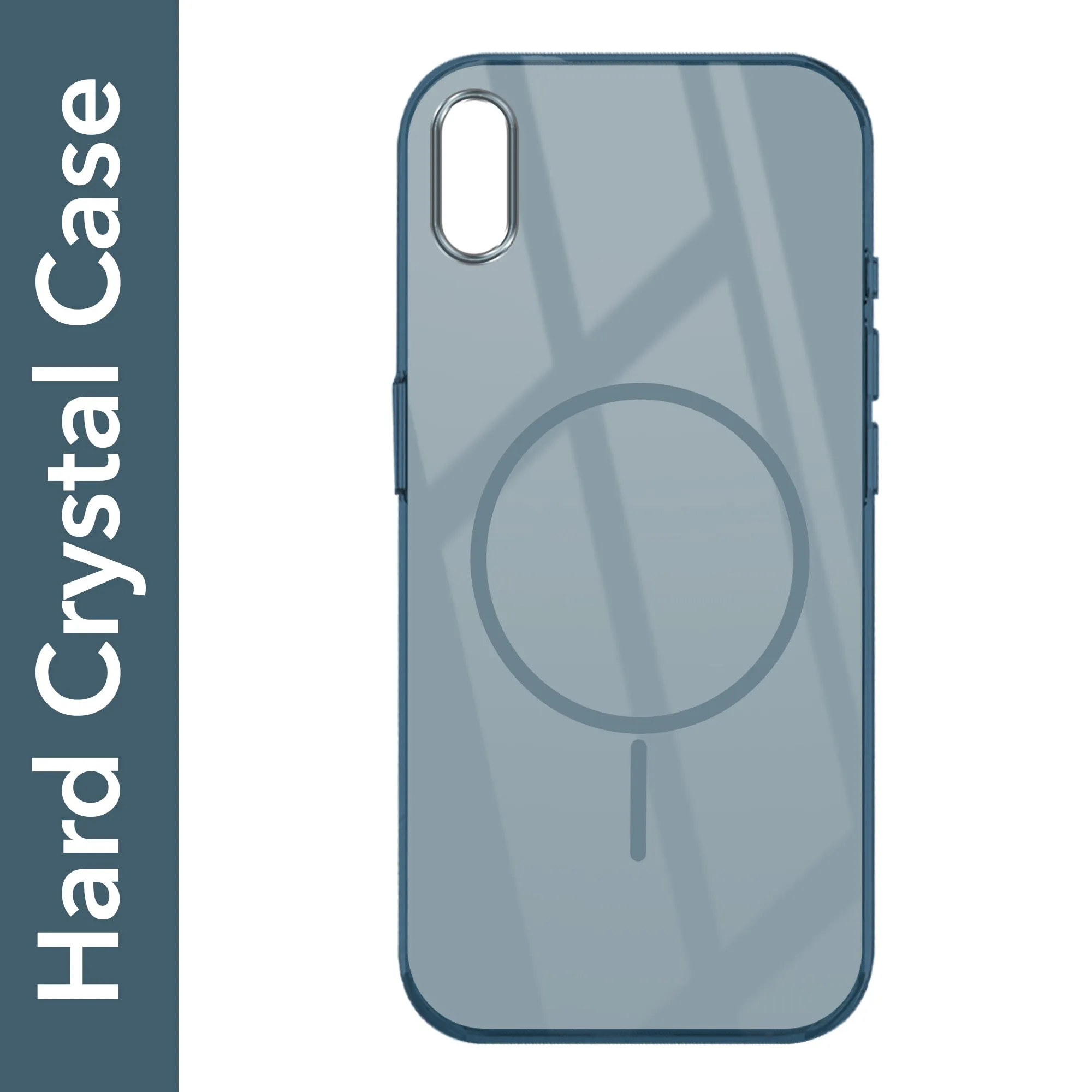 Durable Design Texture For Apple iPhone Xs Back Cover Case (Crystal Clear Case | MagSafe Wireless Charging Support | Hard Anti Yellow | Camera Protection Bump)