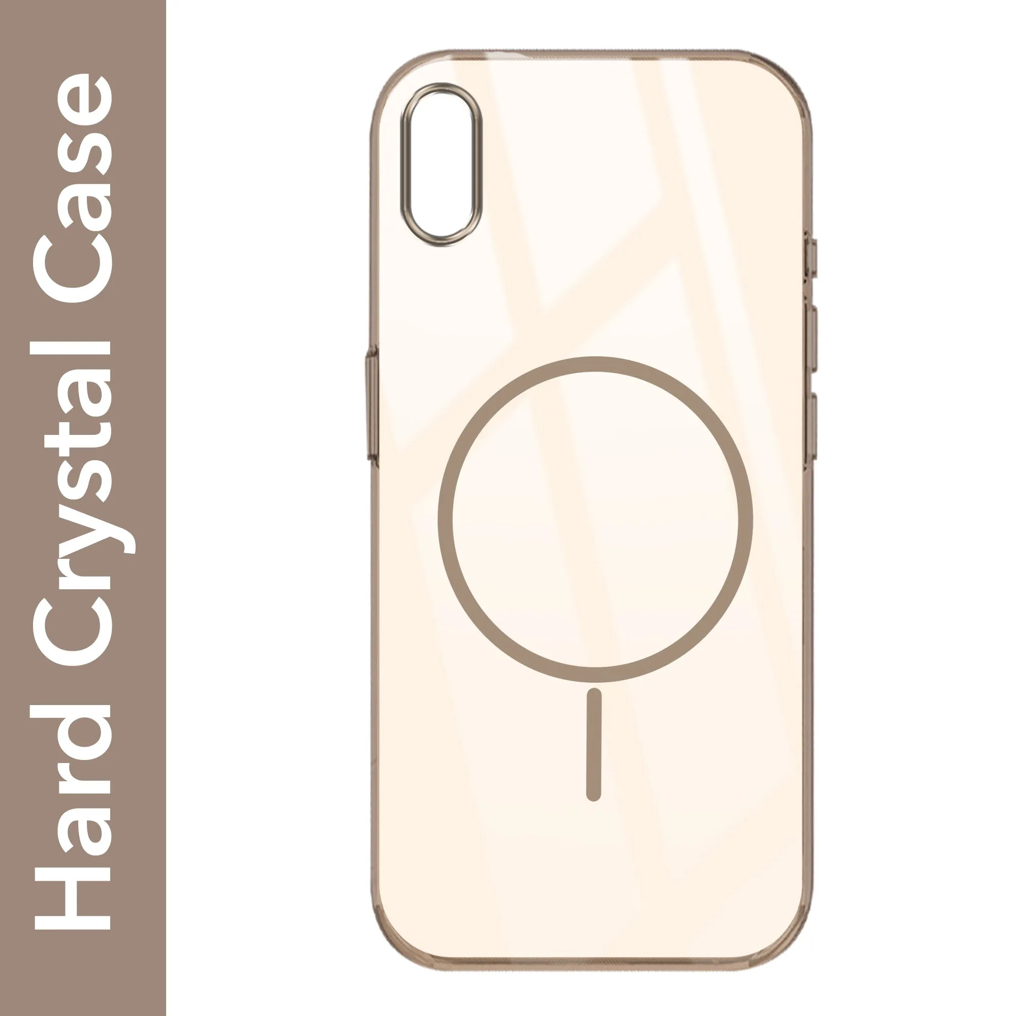 For Apple iPhone Xs Back Cover Case (Crystal Clear Case | MagSafe Wireless Charging Support | Hard Anti Yellow | Camera Protection Bump) Matte Texture Finish Patterned Design