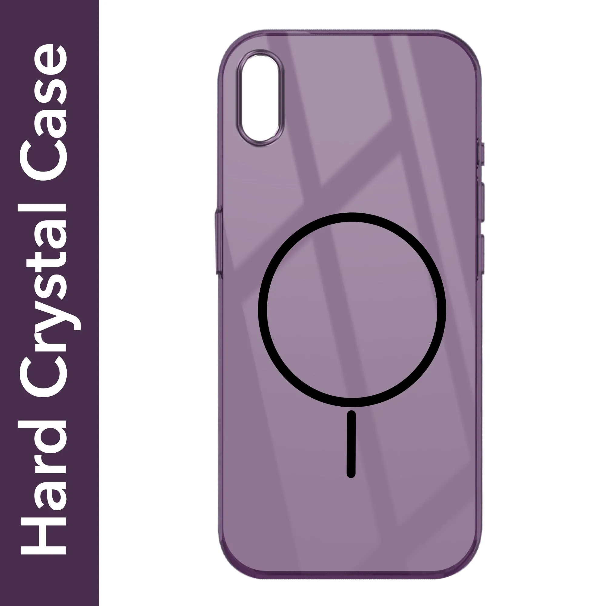 For Apple iPhone Xs Max Back Cover Case (Crystal Clear Case | MagSafe Wireless Charging Support | Hard Anti Yellow | Camera Protection Bump) Protective Texture Finish