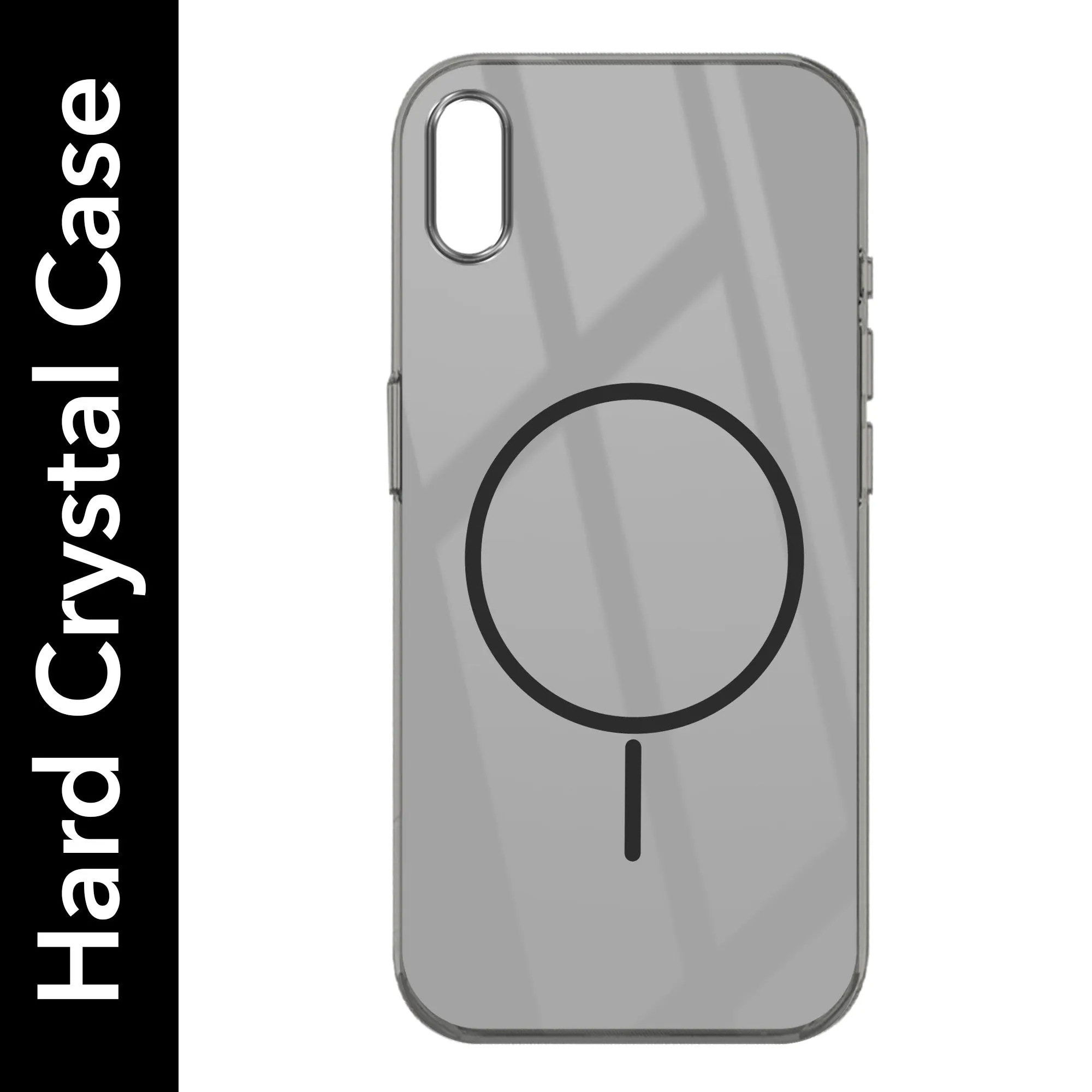 Simple Finish For Apple iPhone Xs Max Back Cover Case (Crystal Clear Case | MagSafe Wireless Charging Support | Hard Anti Yellow | Camera Protection Bump)