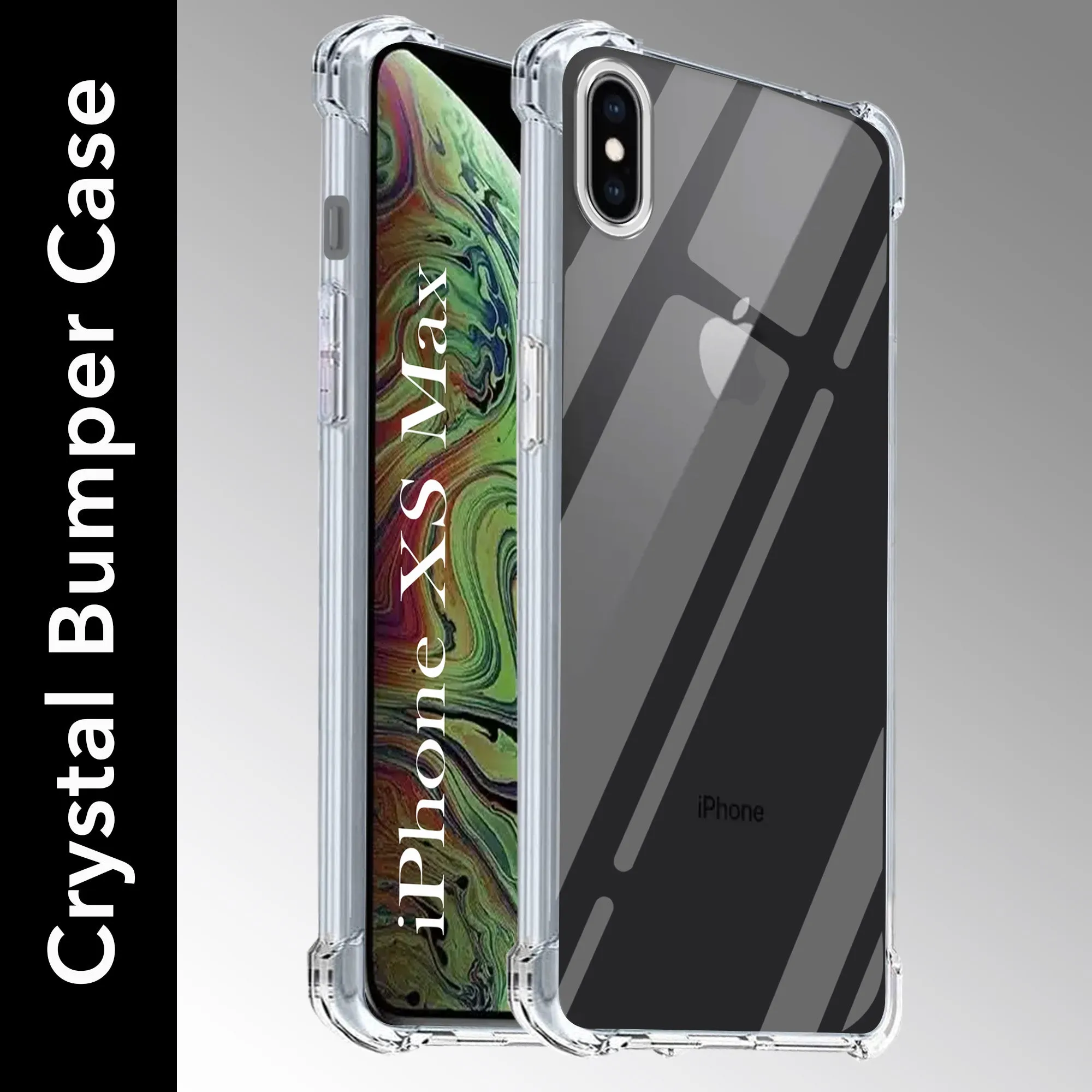 Clear Edge Minimal Build Texture For Apple iPhone Xs Max Back Cover (Shockproof Crystal Clear Case |  Drop & Camera Protection | Hard Polycarbonate)